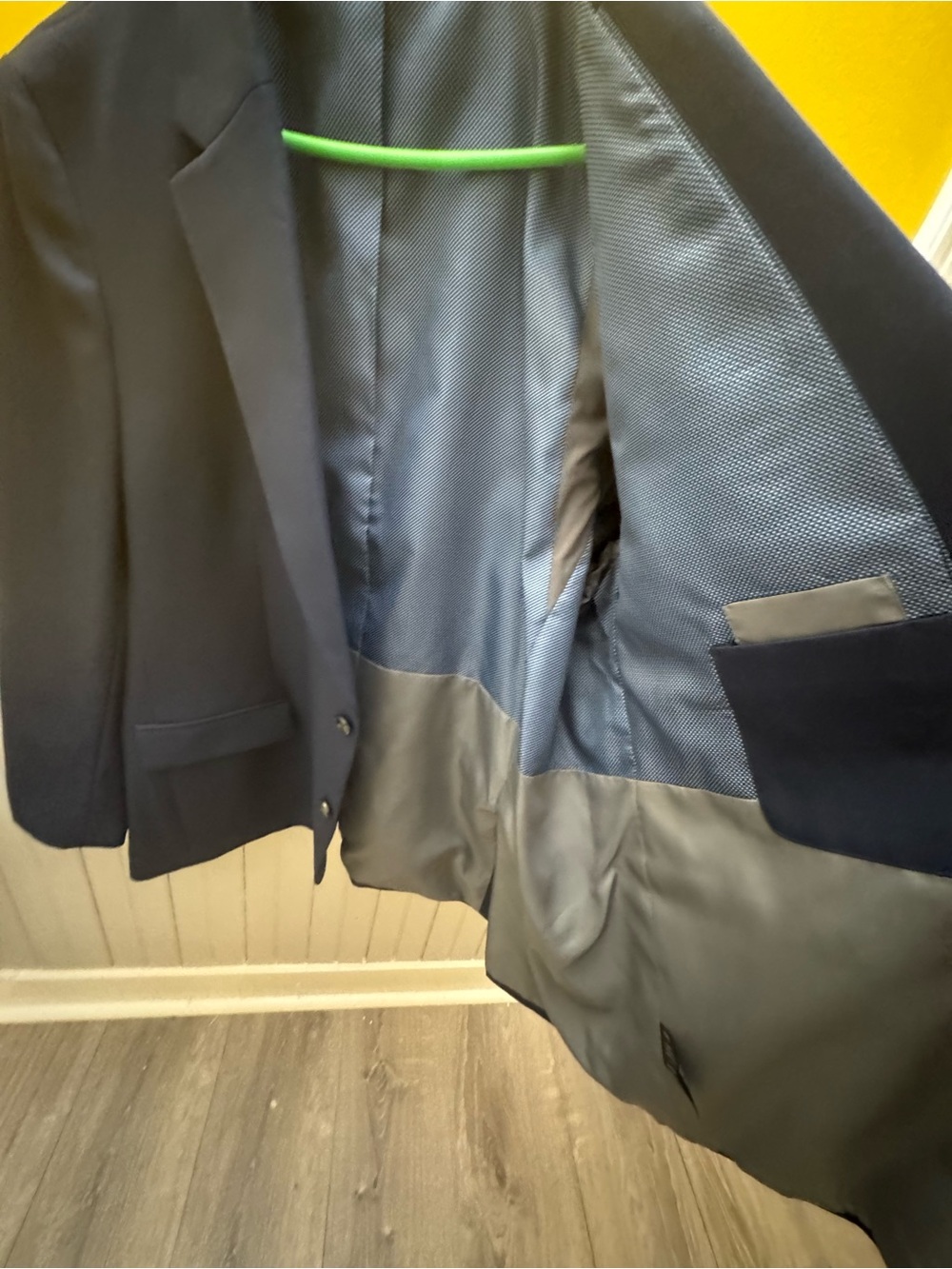 Haggar Men's Dark Navy Two-Button Sport Coat - Picture 7 of 8